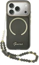 Guess Apple iPhone 17 Pro Hoesje MagSafe met Kralen Koord Zwart