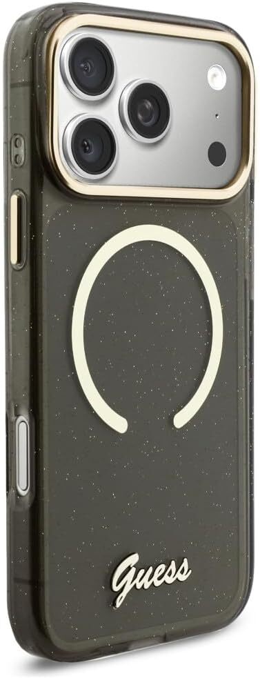 Guess Apple iPhone 17 Pro Max Hoesje MagSafe met Kralen Koord Zwart afbeelding 2