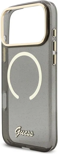 Guess Apple iPhone 17 Pro Max Hoesje MagSafe met Kralen Koord Zwart afbeelding 5
