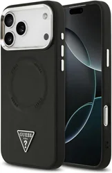 Guess Apple iPhone 17 Pro Hoesje Hard Case 4G Triangle Logo Zwart afbeelding