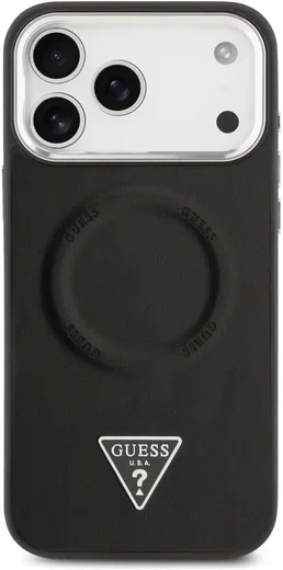 Guess Apple iPhone 17 Pro Hoesje Hard Case 4G Triangle Logo Zwart afbeelding 3