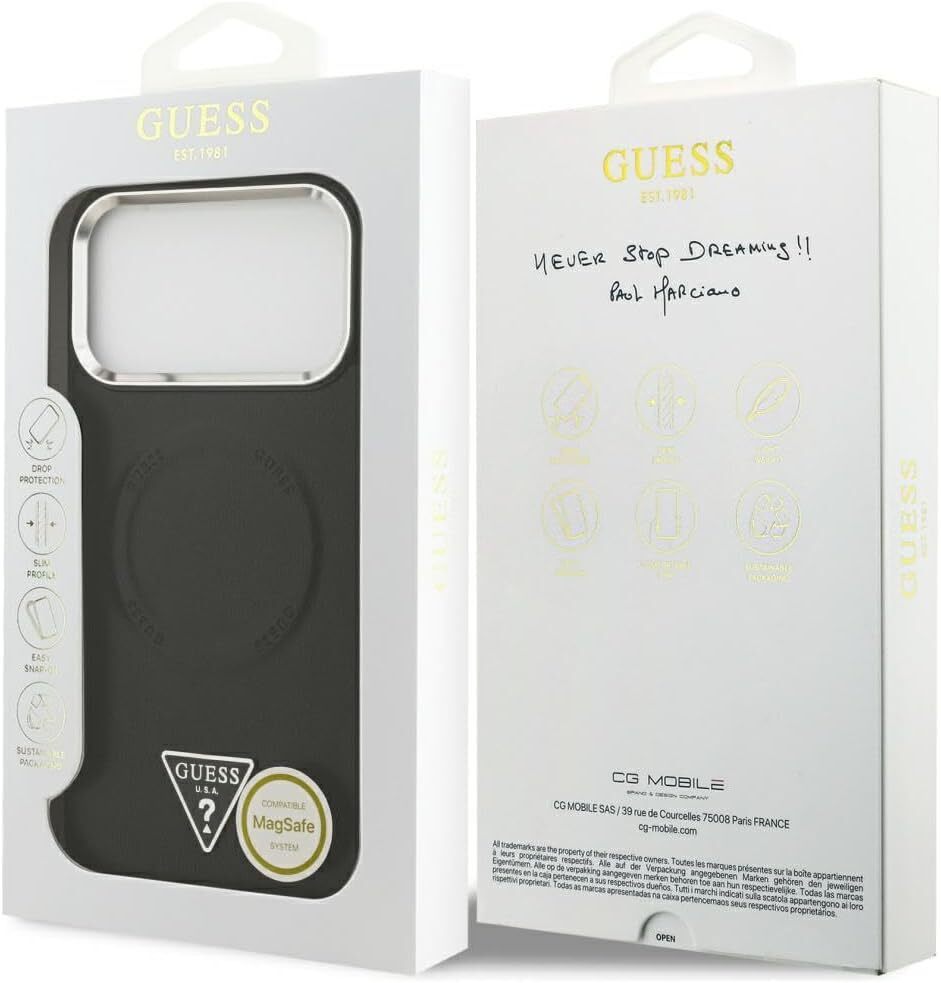 Guess Apple iPhone 17 Pro Hoesje Hard Case 4G Triangle Logo Zwart afbeelding 8