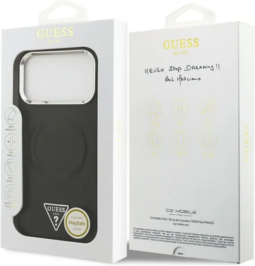 Guess Apple iPhone 17 Pro Hoesje Hard Case 4G Triangle Logo Zwart afbeelding 8