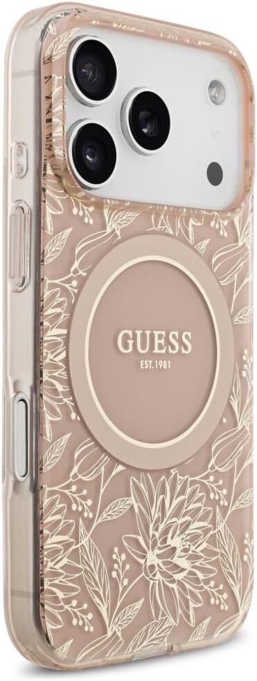 Guess Apple iPhone 17 Pro Hoesje MagSafe met Kralen Koord Roze afbeelding 4