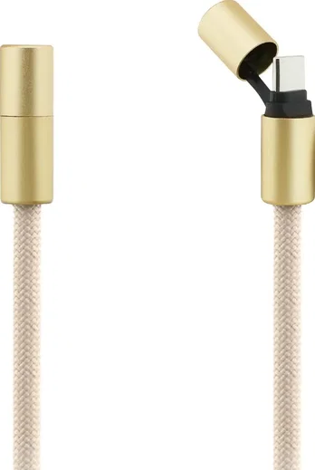 Guess Cords & Straps Telefoonkoord Universeel met Oplaadkabel Goud Beige afbeelding 3
