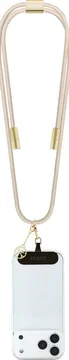 Guess Cords & Straps Telefoonkoord Universeel met Oplaadkabel Goud Beige