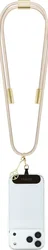 Guess Cords & Straps Telefoonkoord Universeel met Oplaadkabel Goud Beige afbeelding