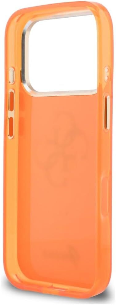 Guess Apple iPhone 17 Pro Max Hoesje Hard Case 4G Script Logo Oranje afbeelding 7