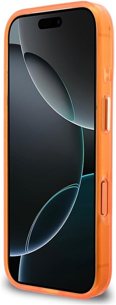 Guess Apple iPhone 17 Pro Max Hoesje Hard Case 4G Script Logo Oranje afbeelding 5