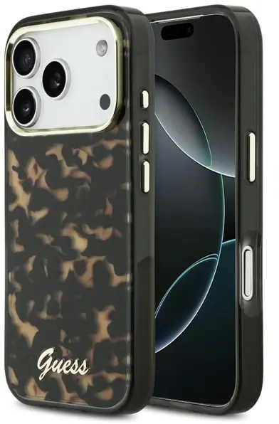 Guess Apple iPhone 17 Pro Max Hoesje MagSafe Zwart Bruin afbeelding 1