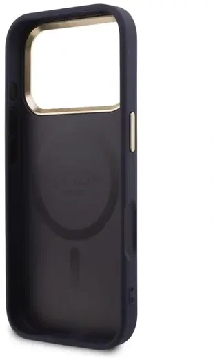 Guess Peony Hot Stamp iPhone 17 Pro Hoesje MagSafe Back Cover Blauw afbeelding 7