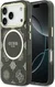 Guess Peony Hot Stamp iPhone 17 Pro Hoesje MagSafe Back Cover Goud Zwart