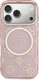 Guess Peony Hot Stamp iPhone 17 Pro Hoesje MagSafe Back Cover Goud Roze afbeelding 3