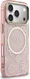 Guess Peony Hot Stamp iPhone 17 Pro Hoesje MagSafe Back Cover Goud Roze afbeelding 4