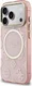 Guess Peony Hot Stamp iPhone 17 Pro Hoesje MagSafe Back Cover Goud Roze afbeelding 2