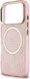 Guess Peony Hot Stamp iPhone 17 Pro Hoesje MagSafe Back Cover Goud Roze afbeelding 6