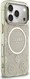Guess Peony Hot Stamp iPhone 17 Pro Hoesje MagSafe Back Cover Goud Beige afbeelding 4
