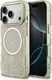 Guess Peony Hot Stamp iPhone 17 Pro Hoesje MagSafe Back Cover Goud Beige afbeelding 1