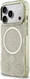 Guess Peony Hot Stamp iPhone 17 Pro Hoesje MagSafe Back Cover Goud Beige afbeelding 2