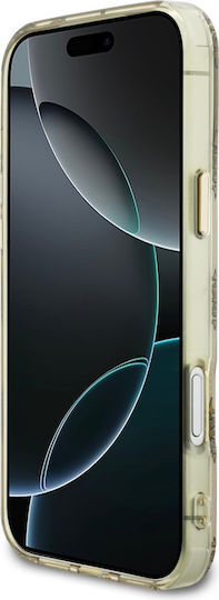 Guess Peony Hot Stamp iPhone 17 Pro Max Hoesje MagSafe Back Cover Goud Beige afbeelding 6