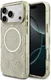 Guess Peony Hot Stamp iPhone 17 Pro Max Hoesje MagSafe Back Cover Goud Beige afbeelding 1