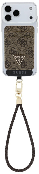 Guess MagSafe Pasjeshouder/Portemonnee Set met Telefoonriempje Bruin afbeelding 2