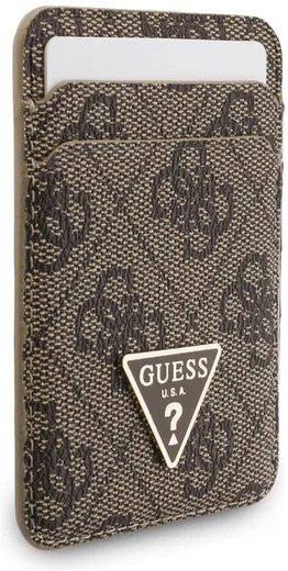 Guess MagSafe Pasjeshouder/Portemonnee Set met Telefoonriempje Bruin afbeelding 4