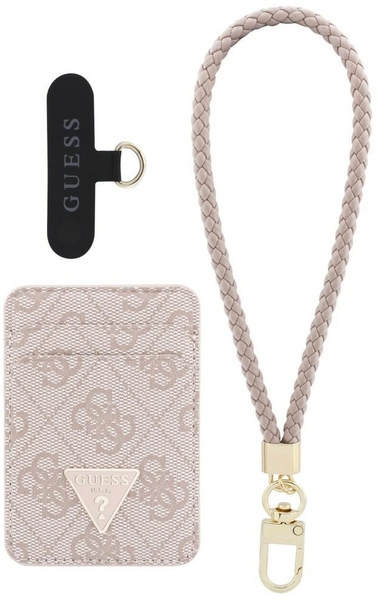 Guess MagSafe Pasjeshouder/Portemonnee Set met Telefoonriempje Roze afbeelding 1