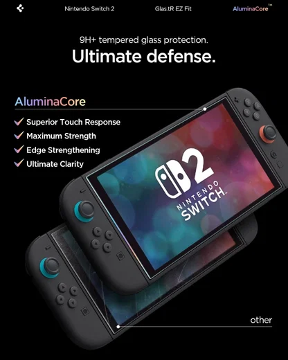 Spigen EZ Fit GLAS.tR Nintendo Switch 2 Screen Protector 2-Pack afbeelding 5