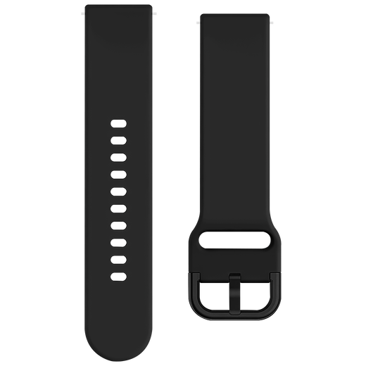 SBG Universeel Smartwatch / Horloge Bandje - Siliconen - 22MM - Zwart afbeelding 8