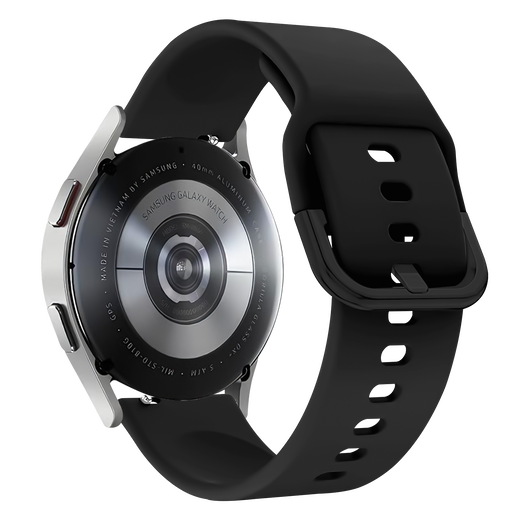 SBG Universeel Smartwatch / Horloge Bandje - Siliconen - 22MM - Zwart afbeelding 9