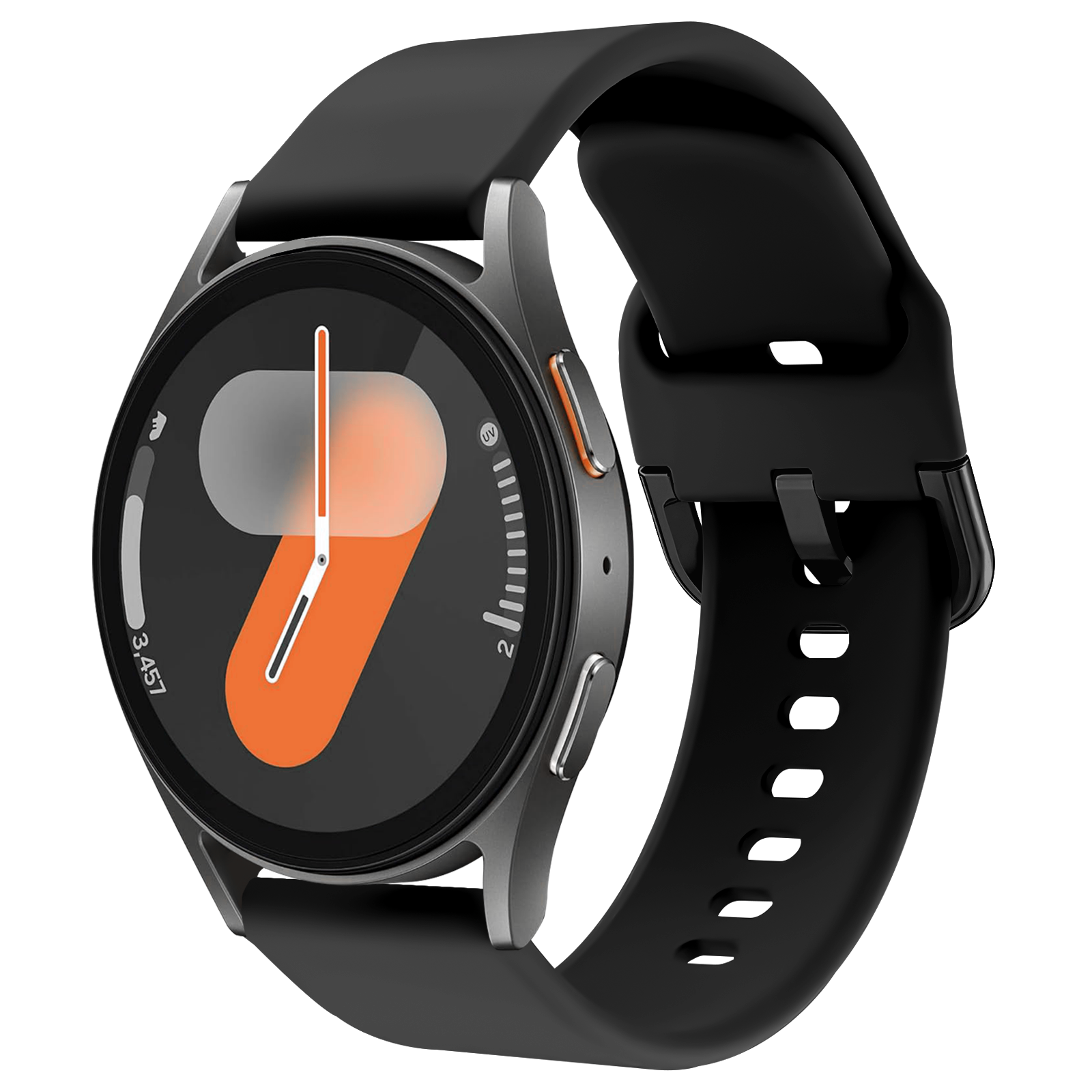 SBG Universeel Smartwatch / Horloge Bandje - Siliconen - 22MM - Zwart afbeelding 1