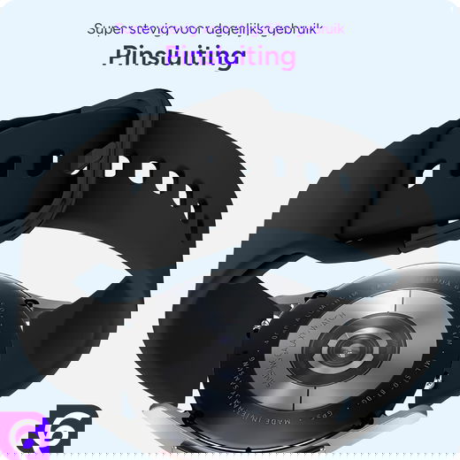 SBG Universeel Smartwatch / Horloge Bandje - Siliconen - 22MM - Zwart afbeelding 3