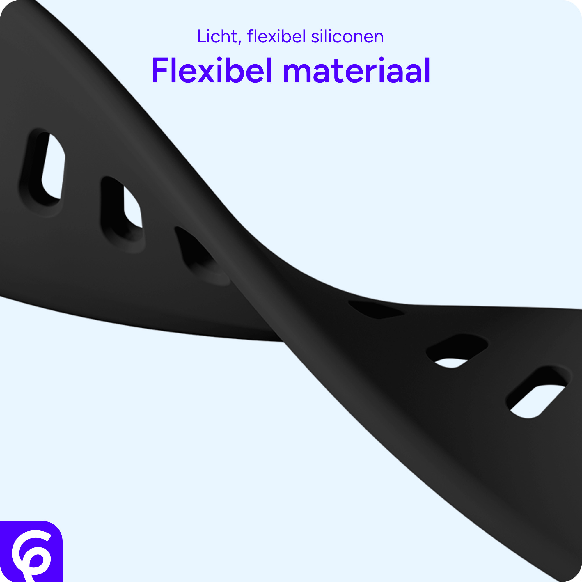 SBG Universeel Smartwatch / Horloge Bandje - Siliconen - 22MM - Zwart afbeelding 5