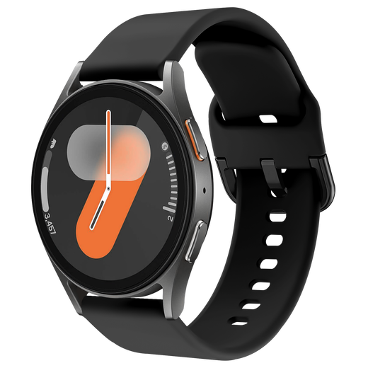 SBG Universeel Smartwatch / Horloge Bandje - Siliconen - 20MM - Zwart afbeelding 1