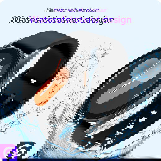 SBG Universeel Smartwatch / Horloge Bandje - Siliconen - 20MM - Zwart afbeelding 6