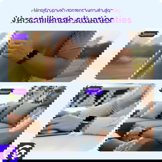 SBG Universeel Smartwatch / Horloge Bandje - Siliconen - 20MM - Zwart afbeelding 4