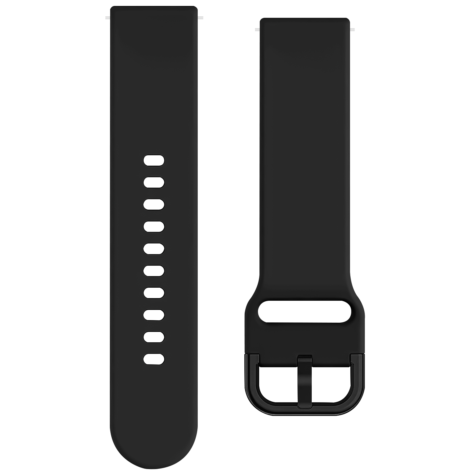 SBG Universeel Smartwatch / Horloge Bandje - Siliconen - 20MM - Zwart afbeelding 8