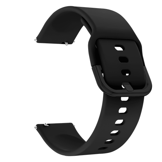 SBG Universeel Smartwatch / Horloge Bandje - Siliconen - 20MM - Zwart afbeelding 7