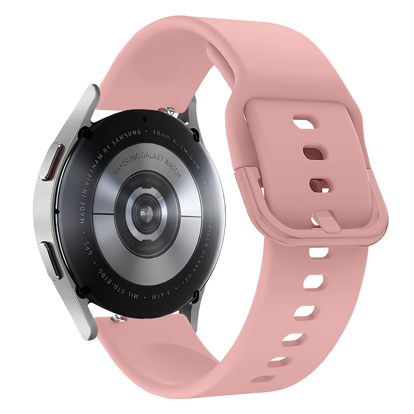 SBG Universeel Smartwatch / Horloge Bandje - Siliconen - 20MM - Licht Roze afbeelding 9