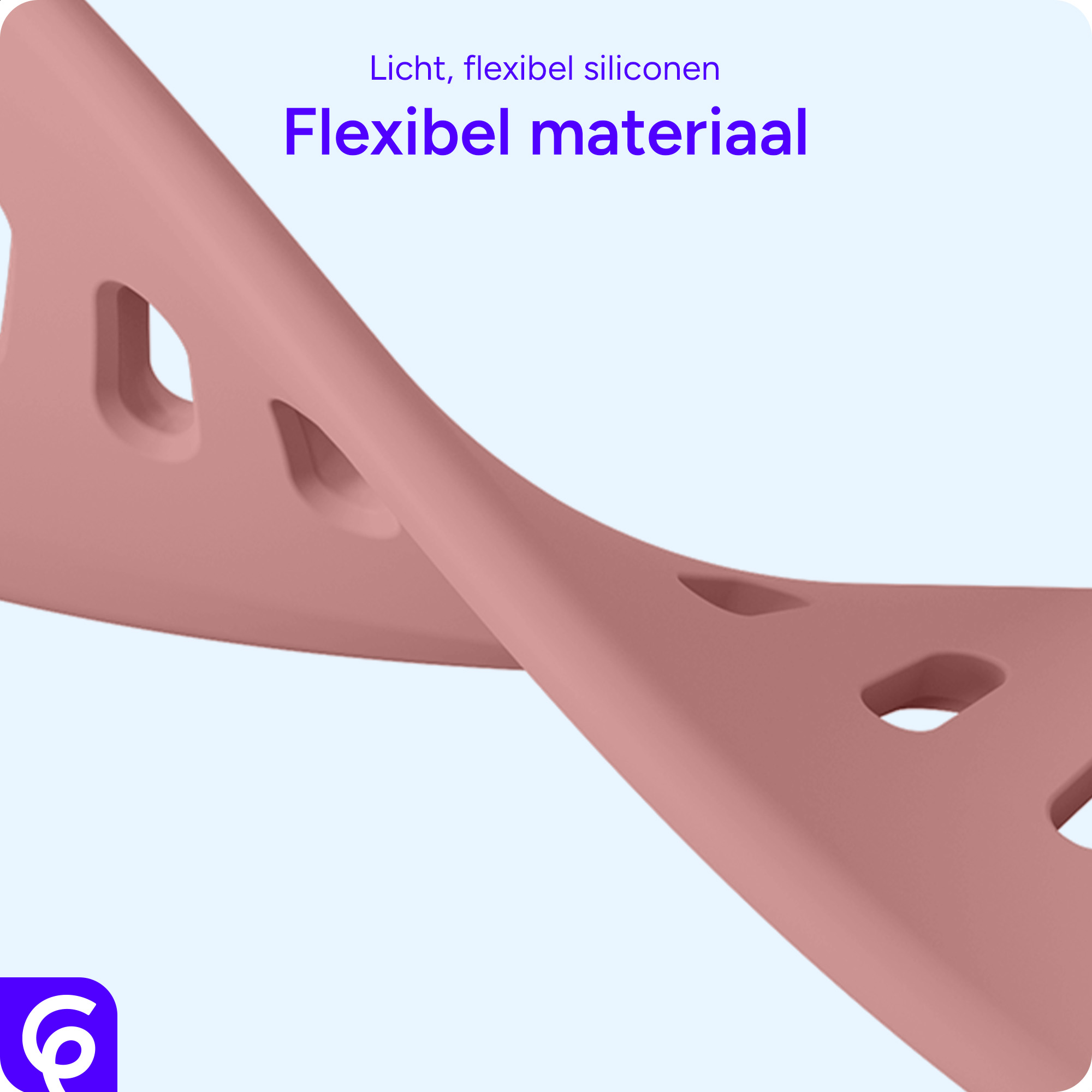 SBG Universeel Smartwatch / Horloge Bandje - Siliconen - 20MM - Licht Roze afbeelding 5