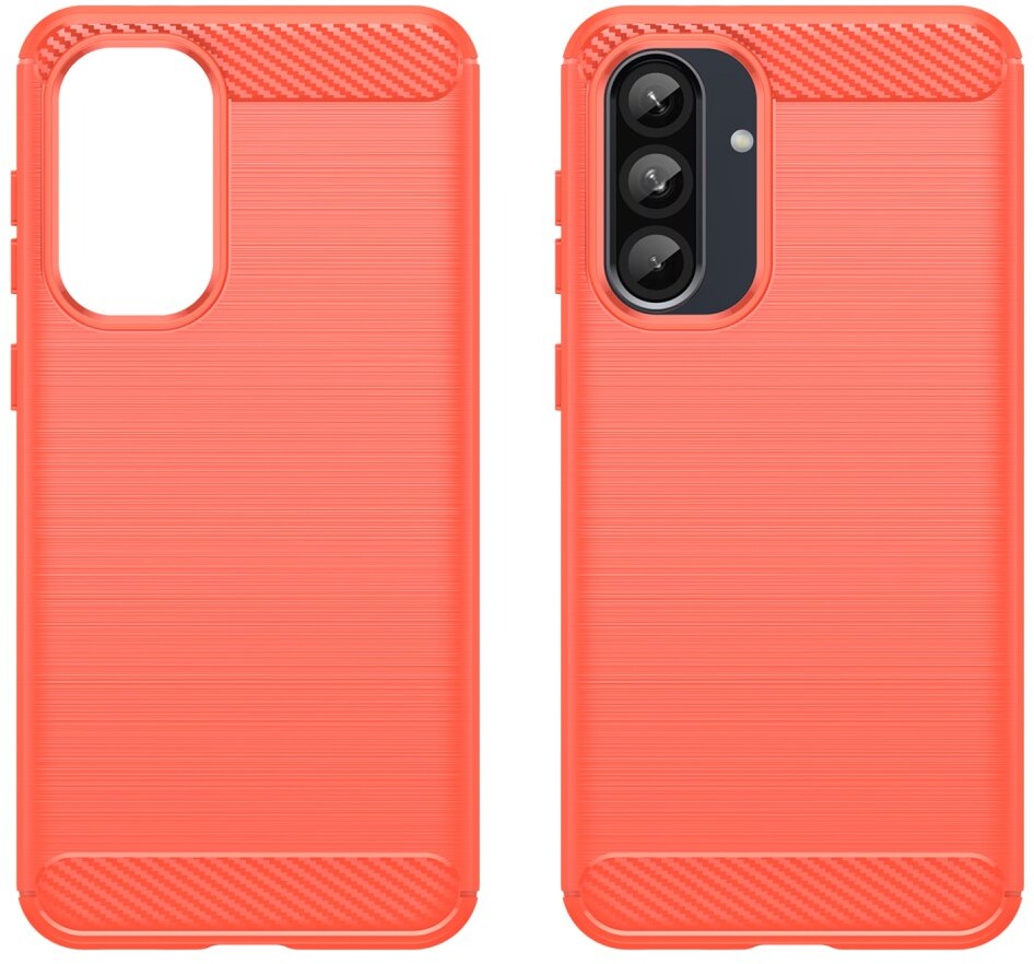 Samsung Galaxy A56 Hoesje Geborsteld TPU Flexibele Back Cover Rood afbeelding 8