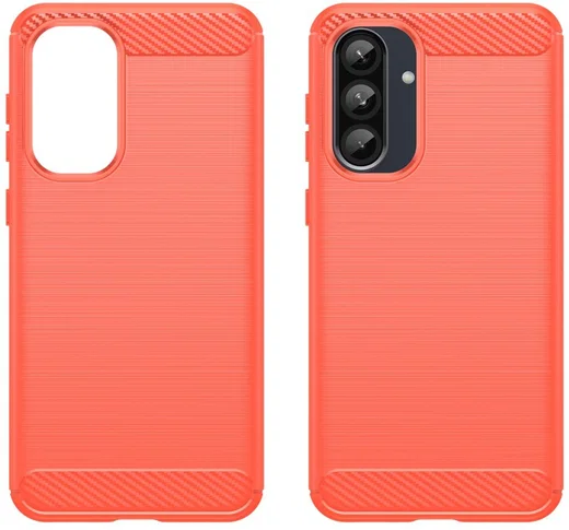 Samsung Galaxy A56 Hoesje Geborsteld TPU Flexibele Back Cover Rood afbeelding 8