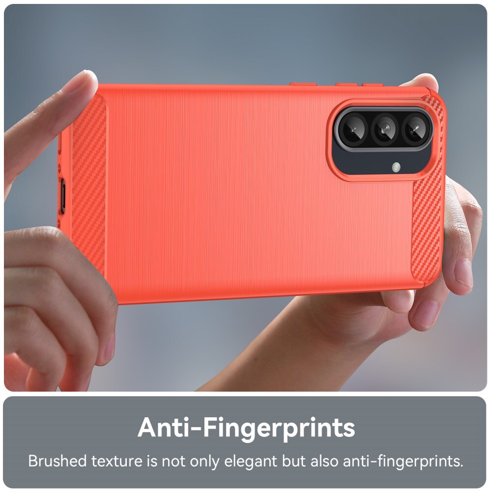 Samsung Galaxy A56 Hoesje Geborsteld TPU Flexibele Back Cover Rood afbeelding 5