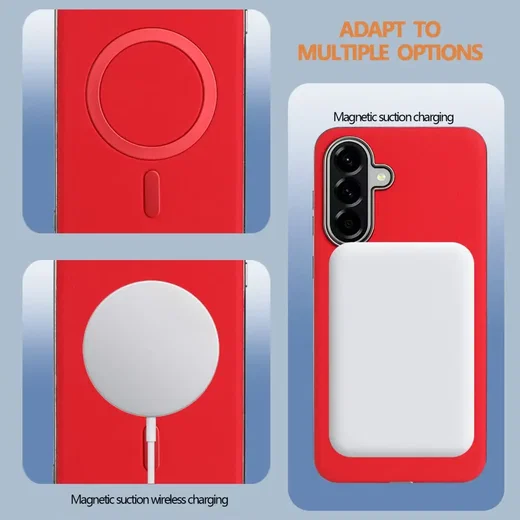 Samsung Galaxy A56 Hoesje met Magsafe TPU Back Cover Rood afbeelding 5