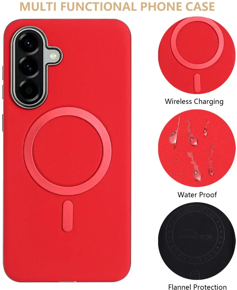 Samsung Galaxy A56 Hoesje met Magsafe TPU Back Cover Rood afbeelding 4