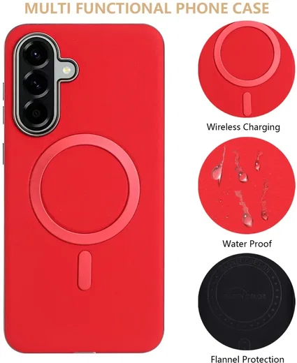 Samsung Galaxy A56 Hoesje met Magsafe TPU Back Cover Rood afbeelding 4