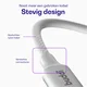 Set van 8 stuks 30cm Buddi Flex USB-A naar USB-C kabel Wit afbeelding 4