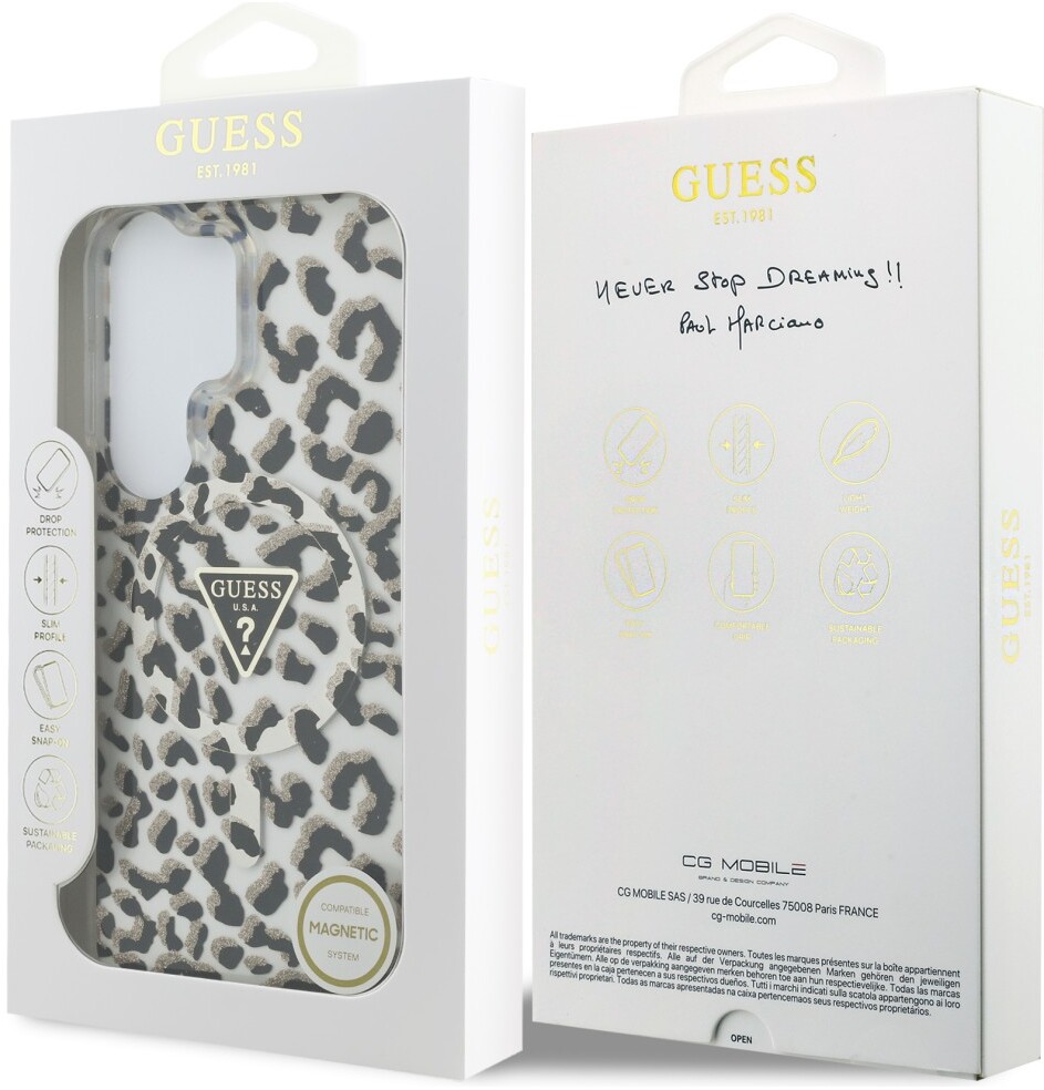 Guess 4G Triangle Logo Samsung Galaxy S26 Ultra Hoesje MagSafe Panter Zwart afbeelding 8
