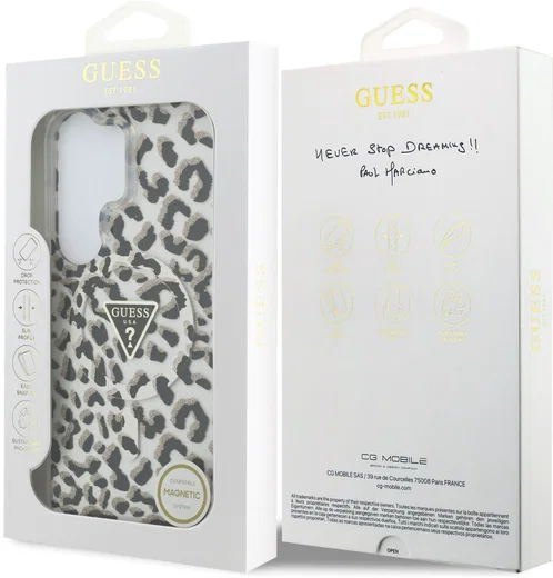 Guess 4G Triangle Logo Samsung Galaxy S26 Ultra Hoesje MagSafe Panter Zwart afbeelding 8